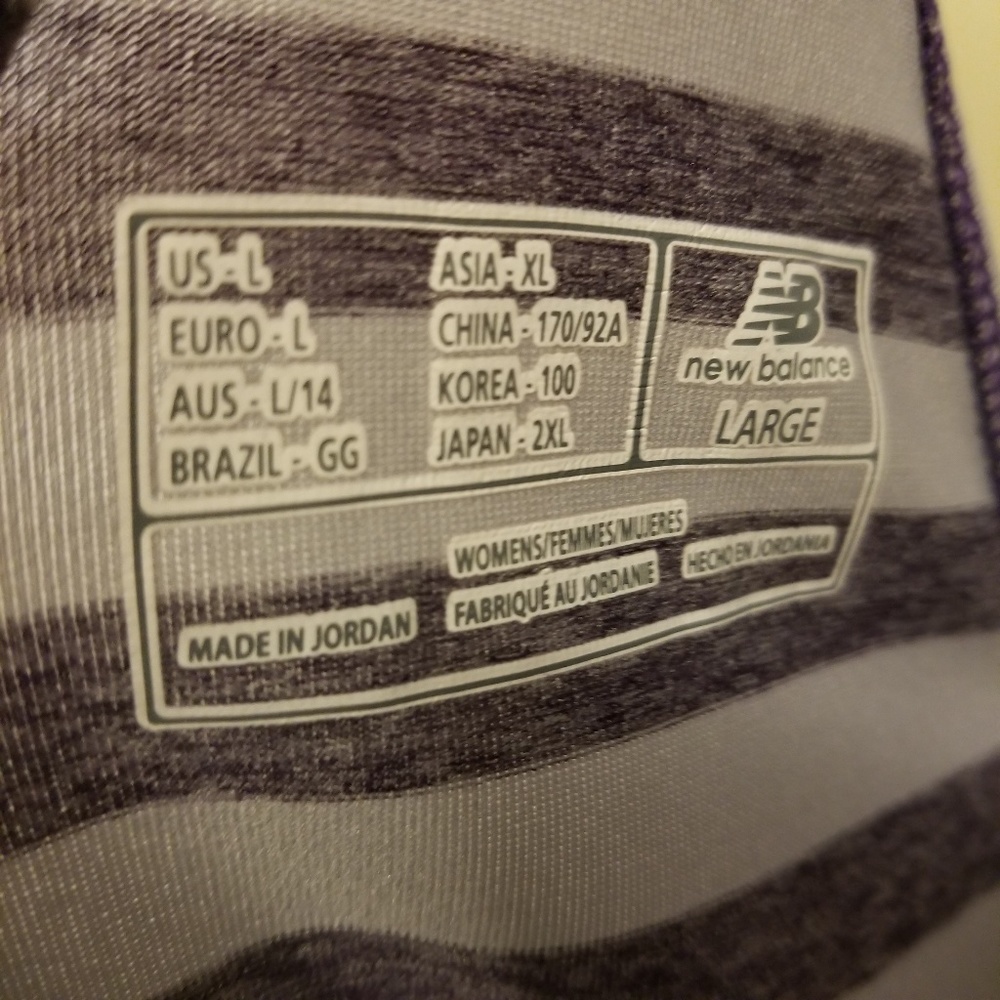 New Balance Striped Racerback Athletic Tank - Picture 6 of 8